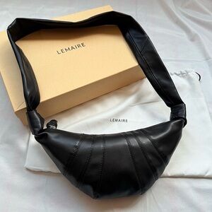 Lemaire Black Large Croissant Bag